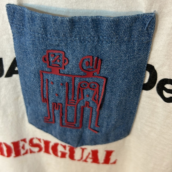 Desigual Kendall 1980's Multiple Logo Pattern Top Desigual Style 19SWTKCH M - Picture 5 of 6